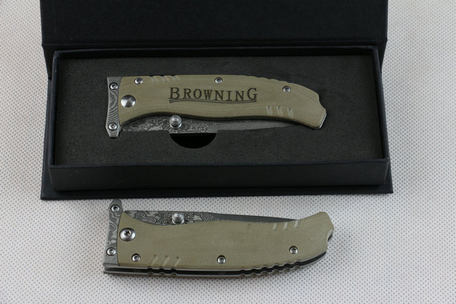 Browning F107 damascus blade knife UD402124